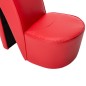 vidaXL Sillón con forma de zapato de tacón cuero sintético rojo vidaXL Sillón con forma de zapato de tacón cuero sintético rojo