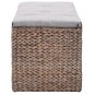 vidaXL Banco con 2 cestas hierba marina 71x40x42 cm gris vidaXL Banco con 2 cestas hierba marina 71x40x42 cm gris