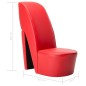 vidaXL Sillón con forma de zapato de tacón cuero sintético rojo vidaXL Sillón con forma de zapato de tacón cuero sintético rojo