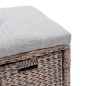 vidaXL Banco con 2 cestas hierba marina 71x40x42 cm gris vidaXL Banco con 2 cestas hierba marina 71x40x42 cm gris