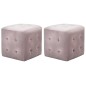 vidaXL Mesitas de noche 2 unidades terciopelo rosa 30x30x30 cm vidaXL Mesitas de noche 2 unidades terciopelo rosa 30x30x30 cm