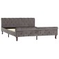 vidaXL Estructura de cama de terciopelo gris 160x200 cm vidaXL Estructura de cama de terciopelo gris 160x200 cm
