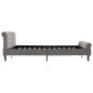 vidaXL Estructura de cama de terciopelo gris 160x200 cm vidaXL Estructura de cama de terciopelo gris 160x200 cm