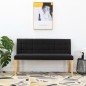 vidaXL Banco de terciopelo negro 140 cm vidaXL Banco de terciopelo negro 140 cm