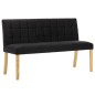 vidaXL Banco de terciopelo negro 140 cm vidaXL Banco de terciopelo negro 140 cm