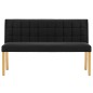 vidaXL Banco de terciopelo negro 140 cm vidaXL Banco de terciopelo negro 140 cm