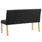 vidaXL Banco de terciopelo negro 140 cm vidaXL Banco de terciopelo negro 140 cm