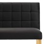 vidaXL Banco de terciopelo negro 140 cm vidaXL Banco de terciopelo negro 140 cm
