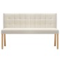 vidaXL Banco de terciopelo crema 140 cm
