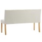 vidaXL Banco de terciopelo crema 140 cm