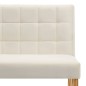 vidaXL Banco de terciopelo crema 140 cm