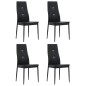 vidaXL Sillas de comedor 4 unidades cuero sintético negro vidaXL Sillas de comedor 4 unidades cuero sintético negro