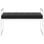 vidaXL Banco de terciopelo y acero inoxidable negro 97 cm vidaXL Banco de terciopelo y acero inoxidable negro 97 cm