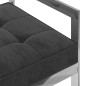 vidaXL Banco de terciopelo y acero inoxidable negro 97 cm vidaXL Banco de terciopelo y acero inoxidable negro 97 cm