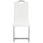 vidaXL Sillas voladizas de comedor 2 unidades cuero sintético blanco vidaXL Sillas voladizas de comedor 2 unidades cuero sintético blanco