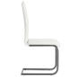 vidaXL Sillas voladizas de comedor 2 unidades cuero sintético blanco vidaXL Sillas voladizas de comedor 2 unidades cuero sintético blanco