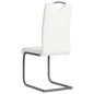 vidaXL Sillas voladizas de comedor 2 unidades cuero sintético blanco vidaXL Sillas voladizas de comedor 2 unidades cuero sintético blanco