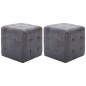 vidaXL Mesitas de noche 2 uds piel de ante artificial gris 30x30x30cm vidaXL Mesitas de noche 2 uds piel de ante artificial gris 30x30x30cm