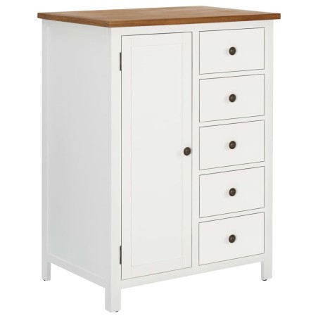 vidaXL Armario de madera maciza de roble 76x52x105 cm 