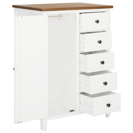 vidaXL Armario de madera maciza de roble 76x52x105 cm 
