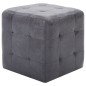 vidaXL Mesitas de noche 2 uds piel de ante artificial gris 30x30x30cm vidaXL Mesitas de noche 2 uds piel de ante artificial gris 30x30x30cm