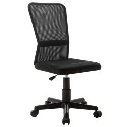 vidaXL Silla de oficina de tela de malla negra 44x52x100 cm
