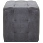 vidaXL Mesitas de noche 2 uds piel de ante artificial gris 30x30x30cm vidaXL Mesitas de noche 2 uds piel de ante artificial gris 30x30x30cm