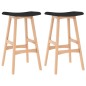 vidaXL Taburetes de cocina negros 2 unidades tela vidaXL Taburetes de cocina negros 2 unidades tela
