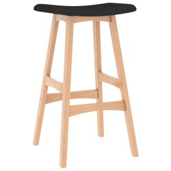 vidaXL Taburetes de cocina negros 2 unidades tela 