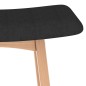 vidaXL Taburetes de cocina negros 2 unidades tela vidaXL Taburetes de cocina negros 2 unidades tela