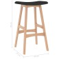 vidaXL Taburetes de cocina negros 2 unidades tela vidaXL Taburetes de cocina negros 2 unidades tela