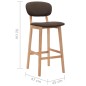vidaXL Taburetes de cocina 2 unidades tela marrón vidaXL Taburetes de cocina 2 unidades tela marrón