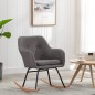 vidaXL Silla mecedora de tela gris claro vidaXL Silla mecedora de tela gris claro