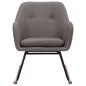 vidaXL Silla mecedora de tela gris claro vidaXL Silla mecedora de tela gris claro