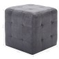 vidaXL Mesitas de noche 2 uds piel de ante artificial gris 30x30x30cm vidaXL Mesitas de noche 2 uds piel de ante artificial gris 30x30x30cm