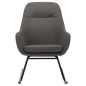 vidaXL Silla mecedora de tela gris oscura