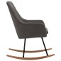 vidaXL Silla mecedora de tela gris oscura