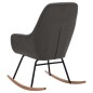vidaXL Silla mecedora de tela gris oscura