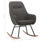 vidaXL Silla mecedora de tela gris oscura