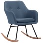 vidaXL Silla mecedora de tela azul vidaXL Silla mecedora de tela azul