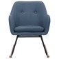 vidaXL Silla mecedora de tela azul vidaXL Silla mecedora de tela azul