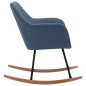 vidaXL Silla mecedora de tela azul vidaXL Silla mecedora de tela azul