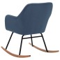 vidaXL Silla mecedora de tela azul vidaXL Silla mecedora de tela azul