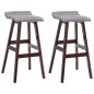 vidaXL Taburetes de cocina 2 unidades tela gris claro vidaXL Taburetes de cocina 2 unidades tela gris claro