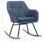 vidaXL Silla mecedora de tela azul vidaXL Silla mecedora de tela azul