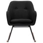 vidaXL Silla mecedora de tela negra vidaXL Silla mecedora de tela negra