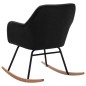 vidaXL Silla mecedora de tela negra vidaXL Silla mecedora de tela negra