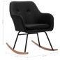 vidaXL Silla mecedora de tela negra vidaXL Silla mecedora de tela negra
