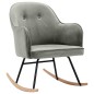 vidaXL Silla mecedora de terciopelo gris vidaXL Silla mecedora de terciopelo gris