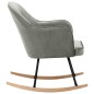vidaXL Silla mecedora de terciopelo gris vidaXL Silla mecedora de terciopelo gris